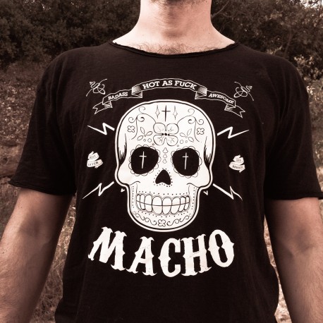T-shirt "MACHO" - 100% coton - Manches courtes