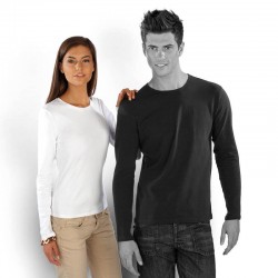 T-shirt uni 100% coton - Femme - Manches longues - 4 coloris
